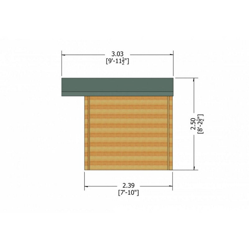 Shire Clipstone 11' 9" x 7' 10" Apex Log Cabin - Premium 28mm Cladding Tongue & Groove