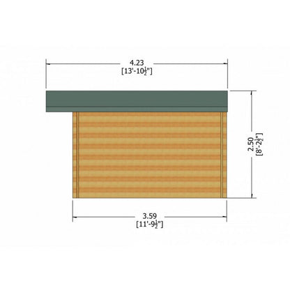 Shire Clipstone 11' 9" x 11' 9" Apex Log Cabin - Premium 28mm Cladding Tongue & Groove with Assembly