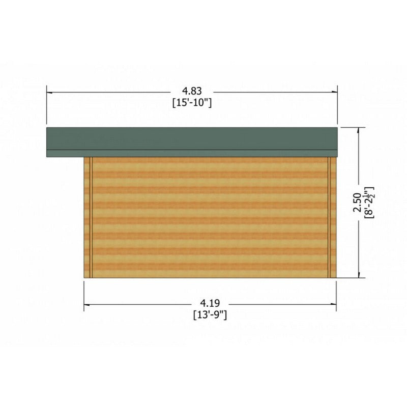 Shire Clipstone 11' 9" x 13' 8" Apex Log Cabin - Premium 70mm Cladding Tongue & Groove