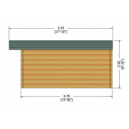 Shire Clipstone 11' 9" x 15' 8" Apex Log Cabin - Premium 28mm Cladding Tongue & Groove