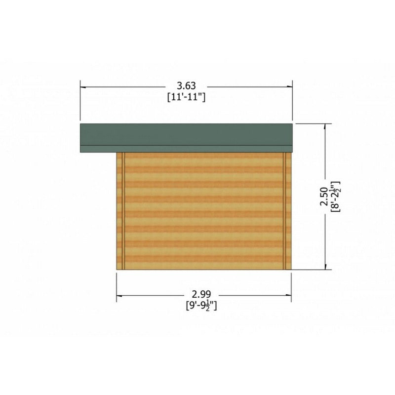 Shire Clipstone 13' 8" x 9' 9" Apex Log Cabin - Premium 28mm Cladding Tongue & Groove