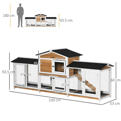 PawHut Rabbit Hutch Outdoor