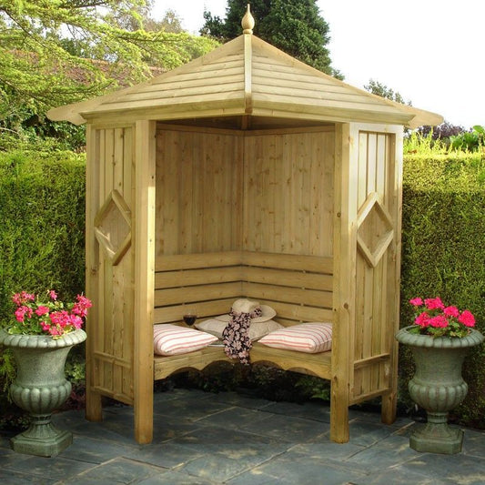 Shire Classic Corner Garden Arbour 4' x 4'