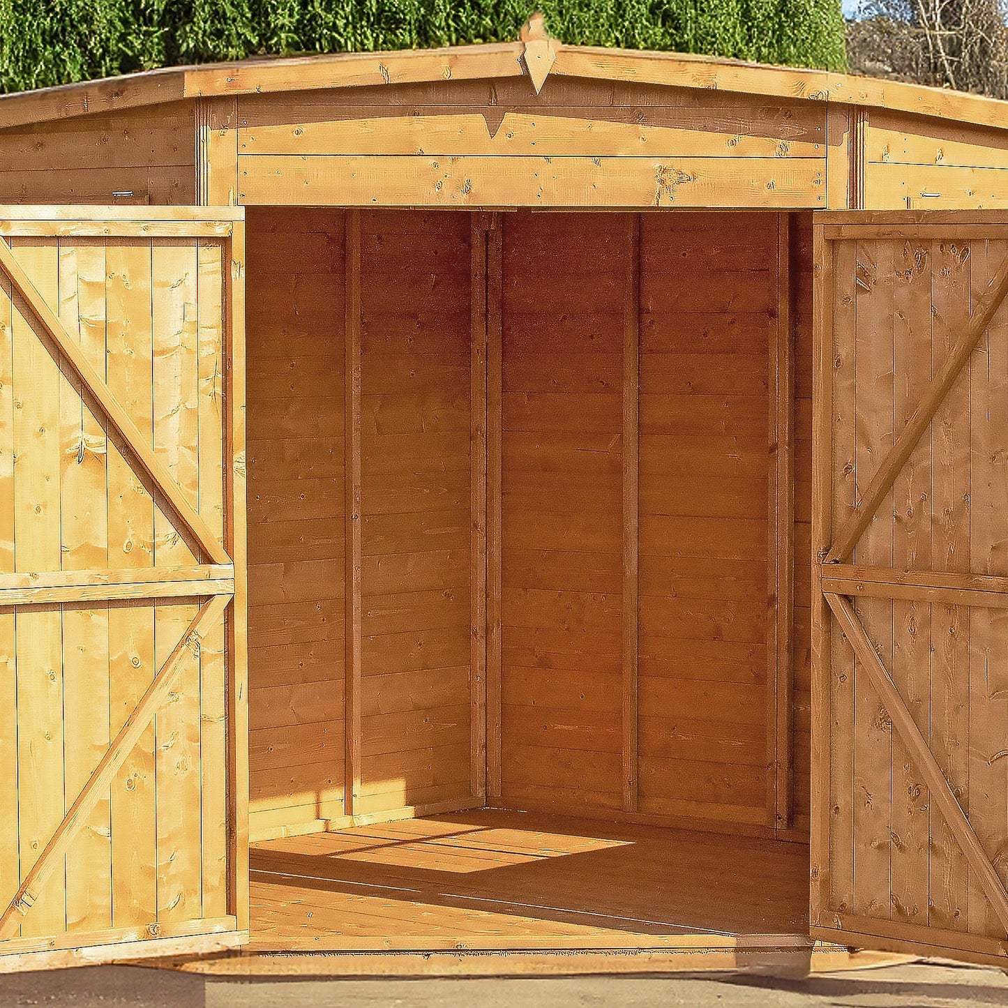 Shire Corner 9' 9" x 9' 9" Apex Shed - Premium Dip Treated Shiplap