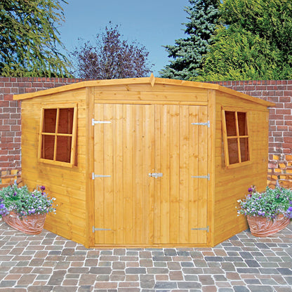 Shire Corner 9' 9" x 9' 9" Apex Shed - Premium Dip Treated Shiplap