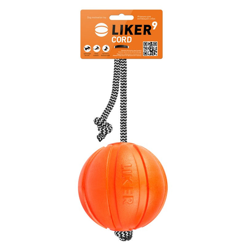 Cord Large Dog Ball Orange Rubber 30cm by LIKER