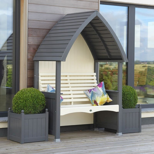 AFK Premium Cottage Arbour Charcoal & Cream 2 Seat