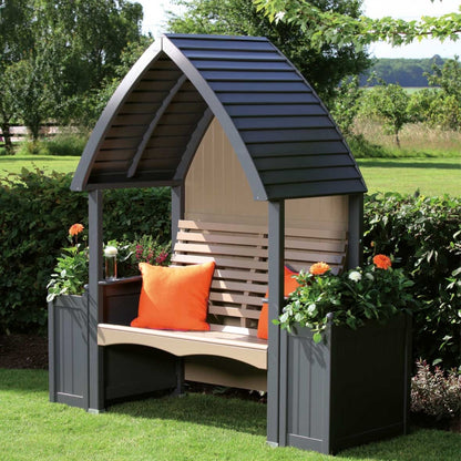 AFK Premium Cottage Arbour Charcoal & Nutmeg 2 Seat