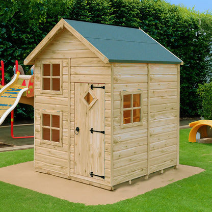 Shire Croft 5' 2" x 6' 5" Apex Children's Playhouse - Premium Dip Treated Shiplap