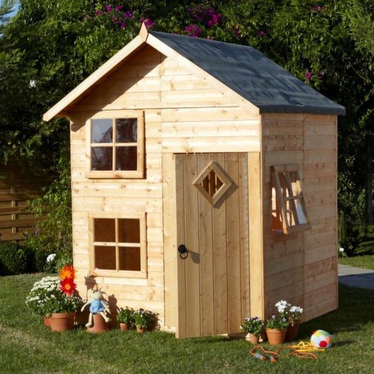 Shire Croft 5' 2" x 6' 5" Apex Children's Playhouse - Premium Dip Treated Shiplap