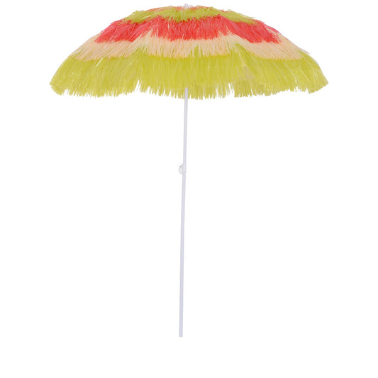 Patio Garden Hawaii Beach Sun Umbrella Sunshade Hawaiian Folding Tilting Crank Parasol Multicolor