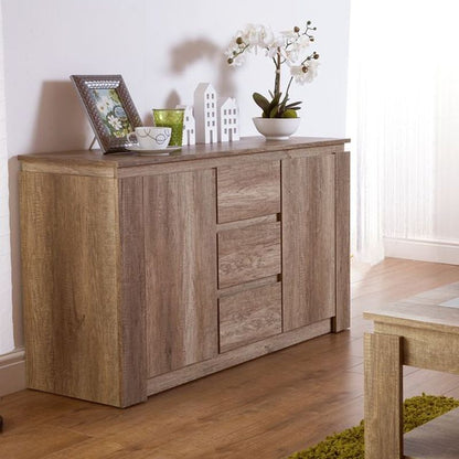 Canyon Large Sideboard Natural 2 Doors 4 Shelves 3 Drawers