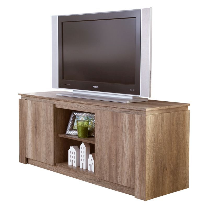 Canyon TV Unit Natural 2 Shelves 2 Doors