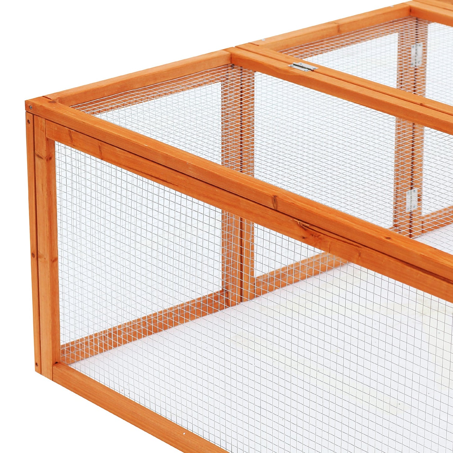 PawHut Rabbit Hutch W/ Mesh Wire