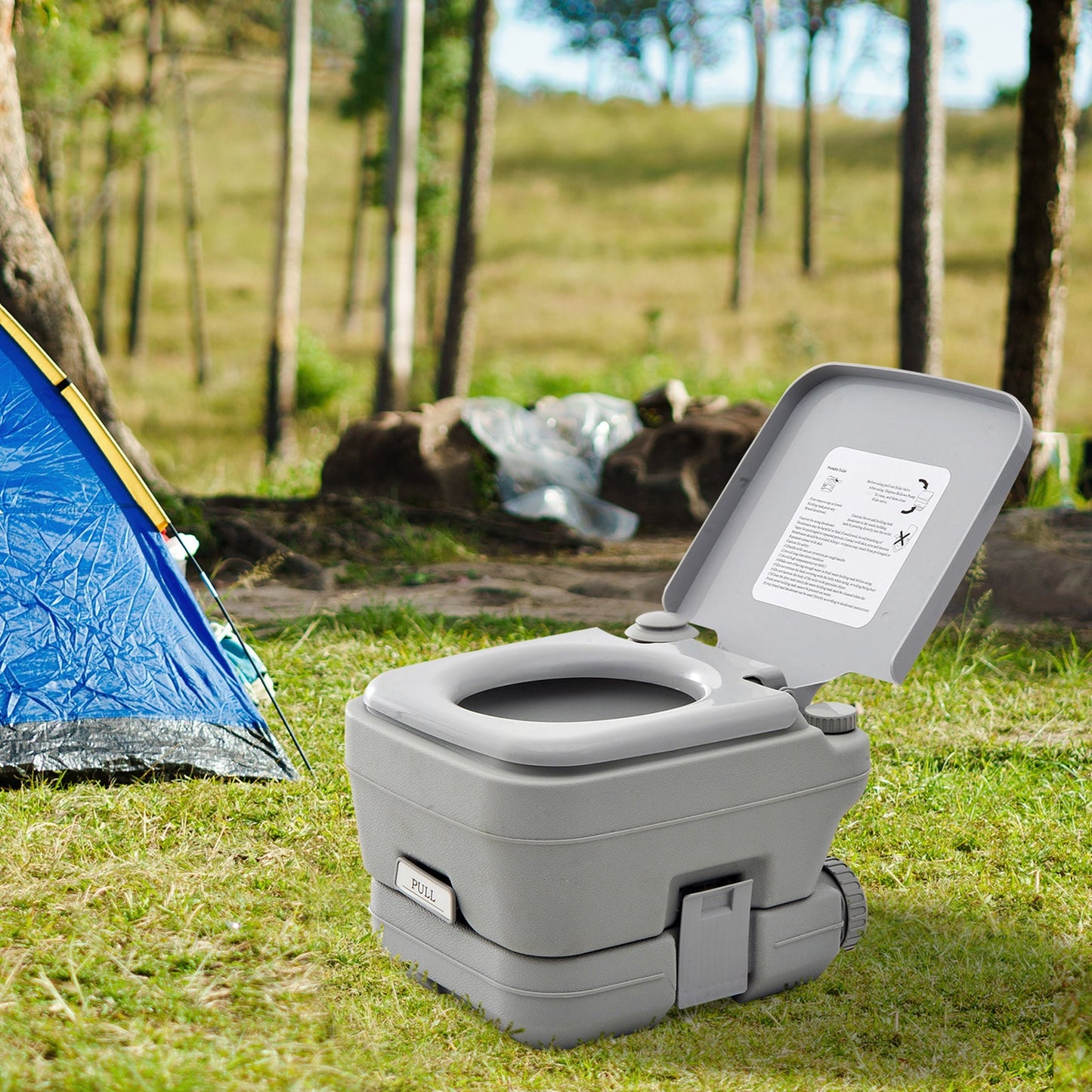 Portable Travel Toilet 10L Grey