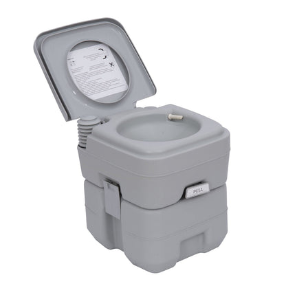 Portable Camping Toilet Potty Mobile Toilet-Grey