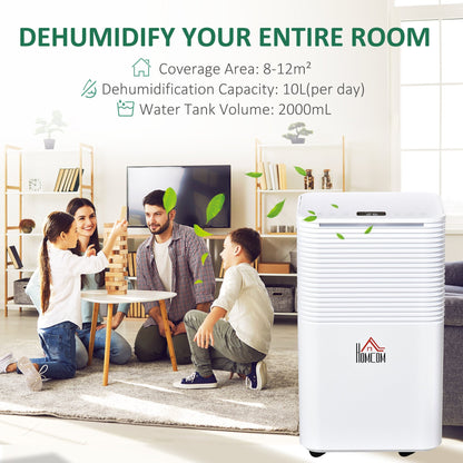 10L/Day Portable Quiet Dehumidifier for Home Laundry