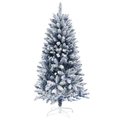 5ft Christmas Tree Artificial - White Frosted Green  450 Tips