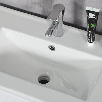 kleankin 600mm Bathroom Vanity Unit with Basin and Single Tap Hole