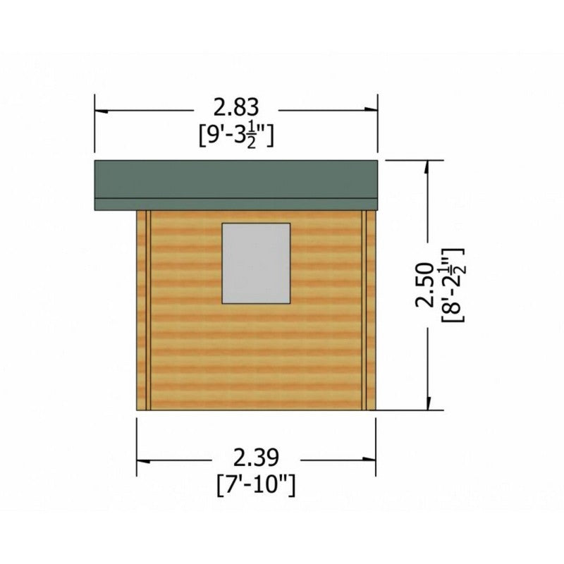 Shire Dalby 7' 10" x 7' 10" Apex Log Cabin - Premium 28mm Cladding Tongue & Groove