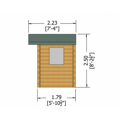 Shire Dalby 9' 9" x 5' 10" Apex Log Cabin - Premium 44mm Cladding Tongue & Groove