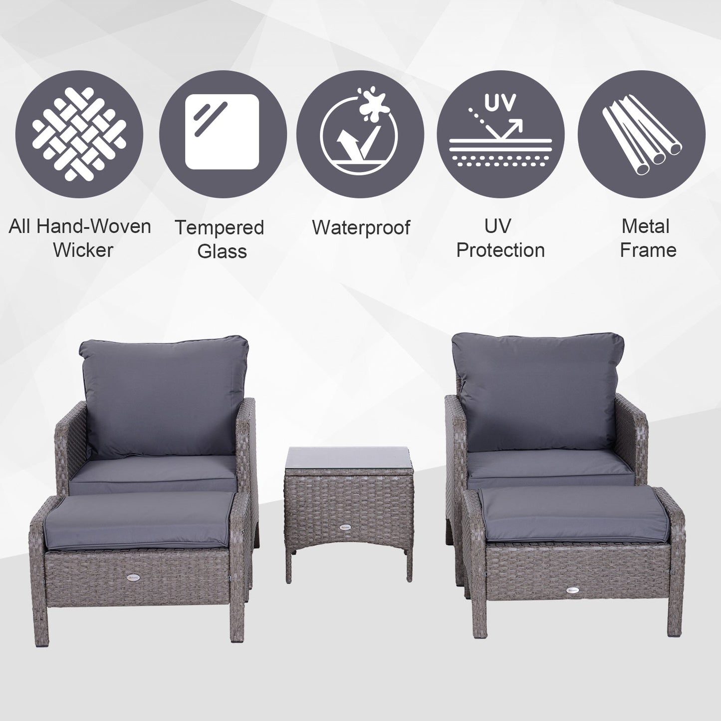 2 Seater Rattan Furniture Set