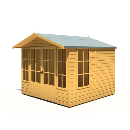 Shire Delmora 7' 7" x 7' 10" Apex Summerhouse - Premium Dip Treated Shiplap