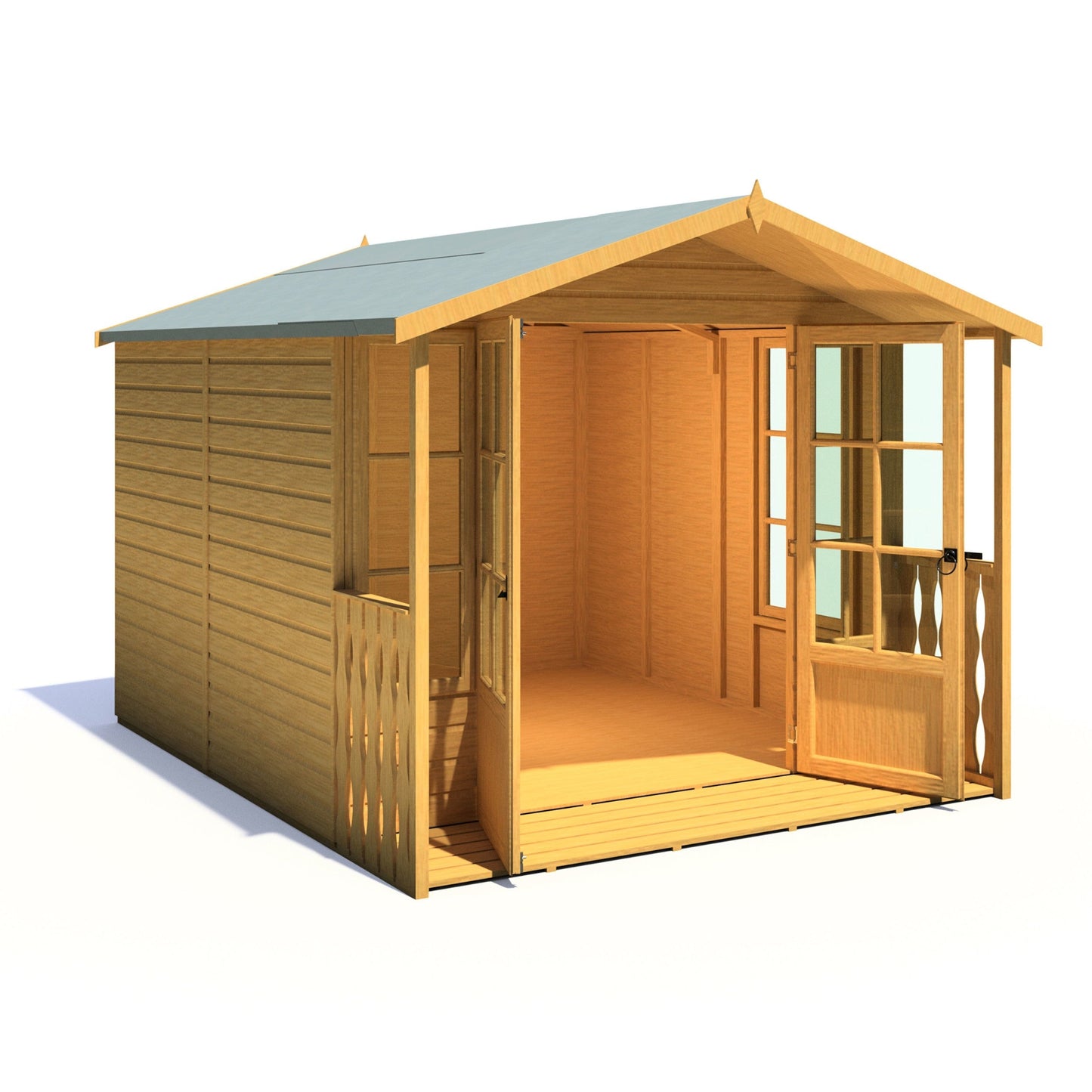 Shire Delmora 10' x 8' 6" Apex Summerhouse - Premium Dip Treated Shiplap