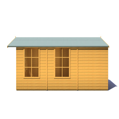 Shire Delmora 11' 6" x 7' 10" Apex Summerhouse - Premium Dip Treated Shiplap