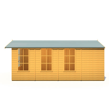 Shire Delmora 15' 5" x 7' 10" Apex Summerhouse - Premium Dip Treated Shiplap