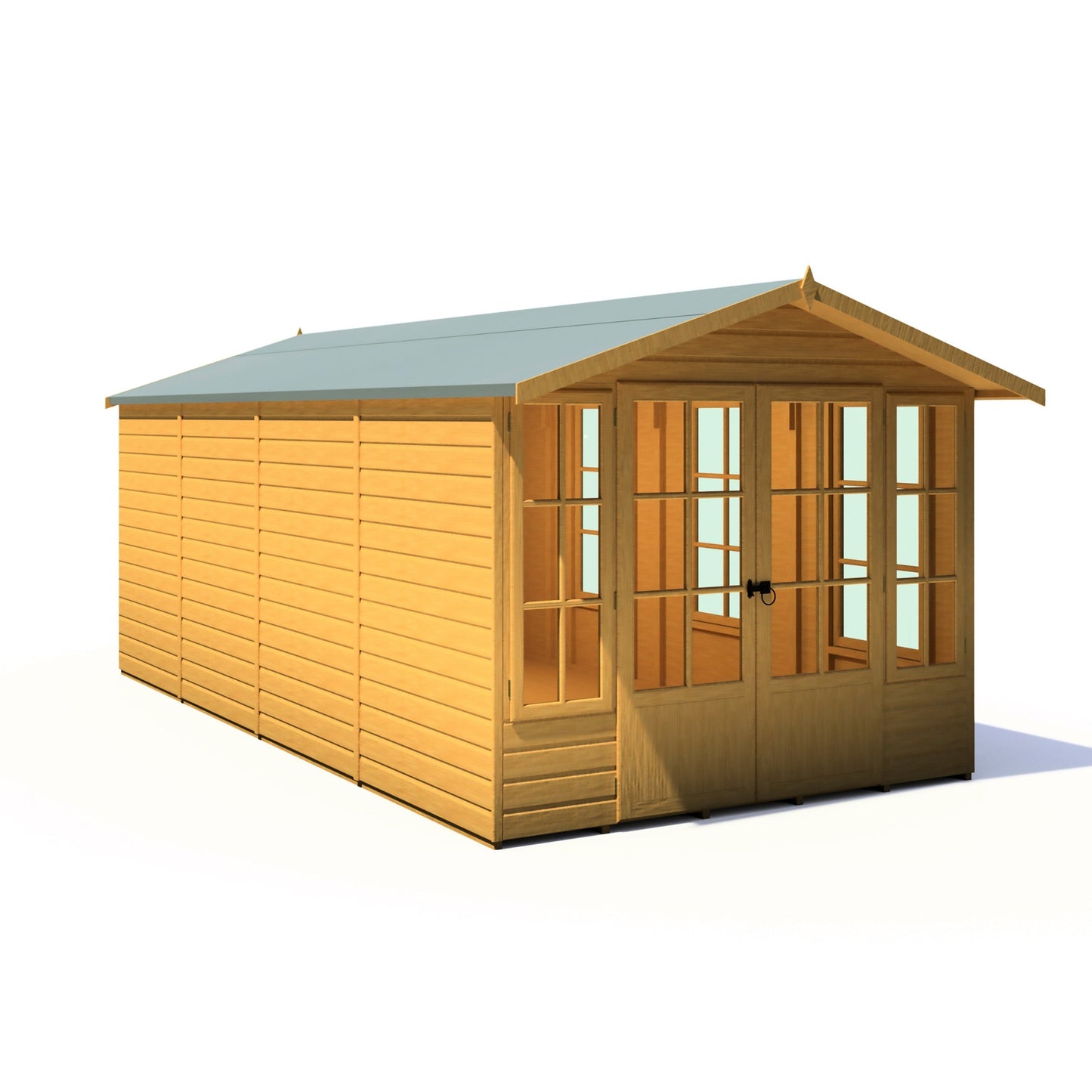 Shire Delmora 15' 5" x 7' 10" Apex Summerhouse - Premium Dip Treated Shiplap