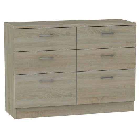 Elmsett Large Chest of Drawers Brown 6 Drawers