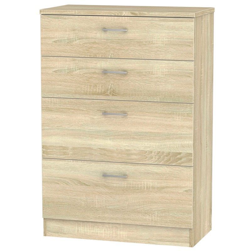 Elmsett Tall Chest of Drawers Natural 4 Drawers