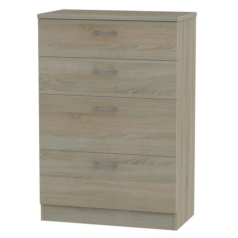 Elmsett Tall Chest of Drawers Brown 4 Drawers