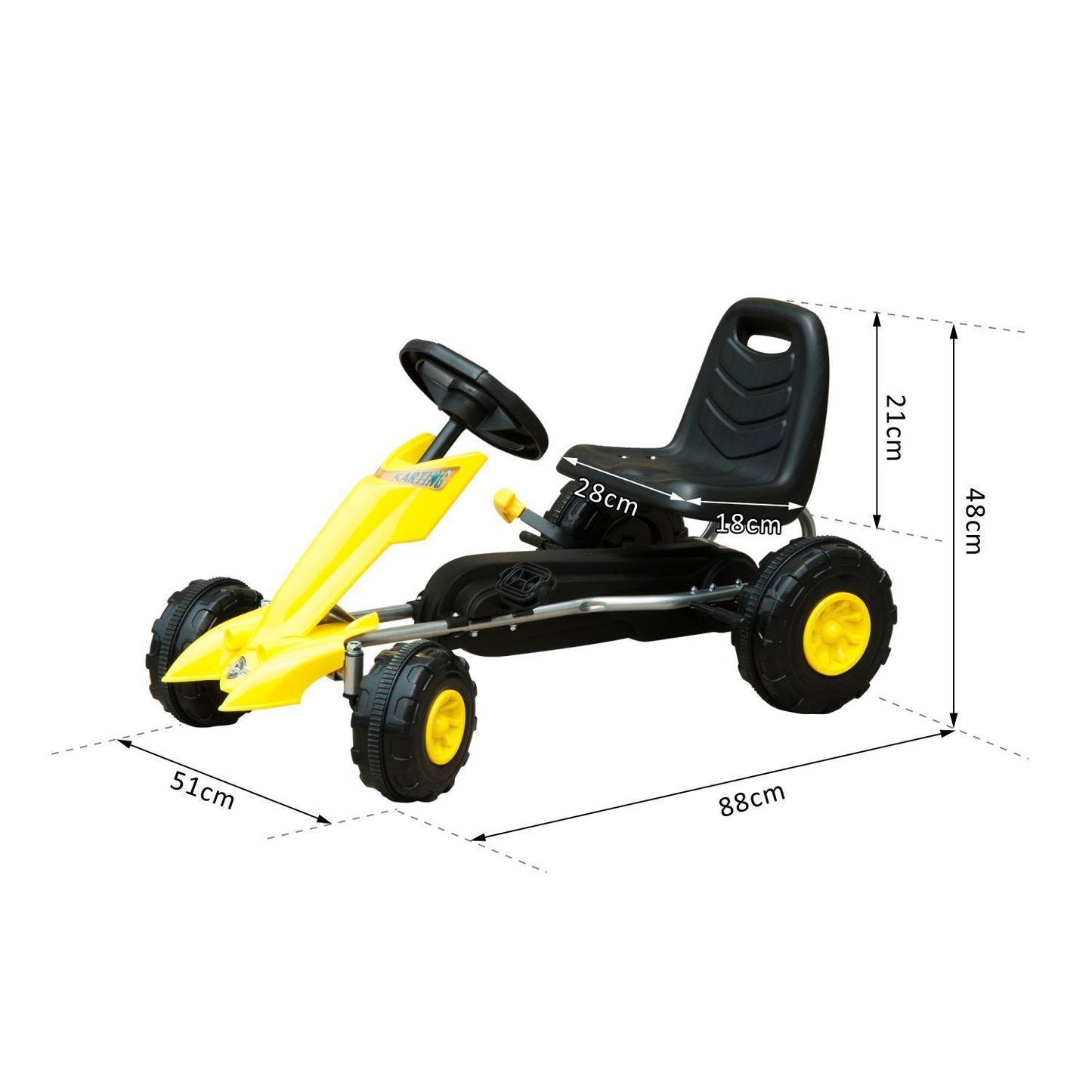 Pedal Go Kart-Yellow/Black