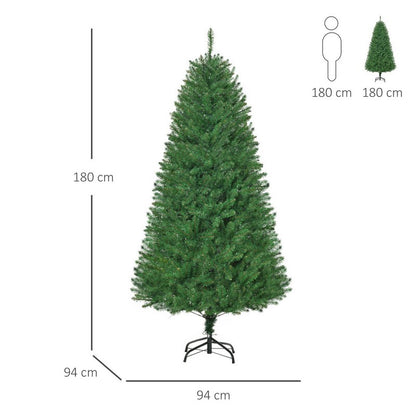 6FT Prelit Artificial Christmas Tree with Warm White LED Light Holiday Home Decoration