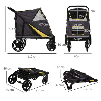 PawHut One-Click Foldable Pet Stroller