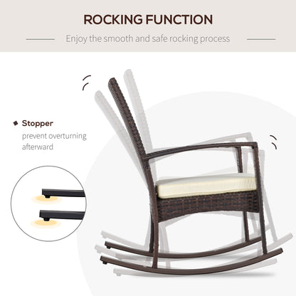 Outdoor PE Rattan Rocking Chair