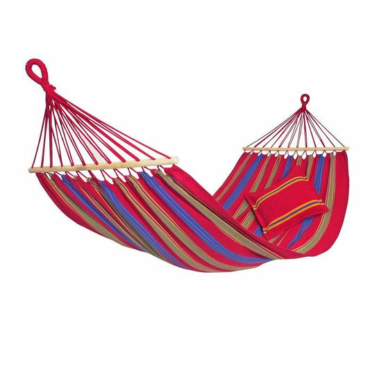 Aruba Cayenne Hammock - Striped Blue, Green & Red