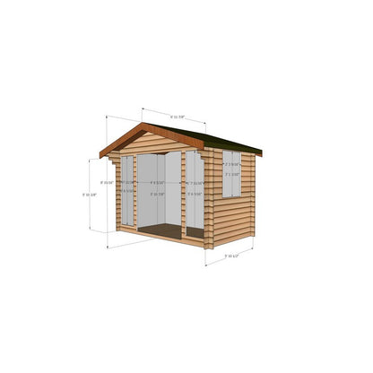 Shire Epping 6' x 10' Apex Log Cabin - Budget 28mm Cladding Tongue & Groove