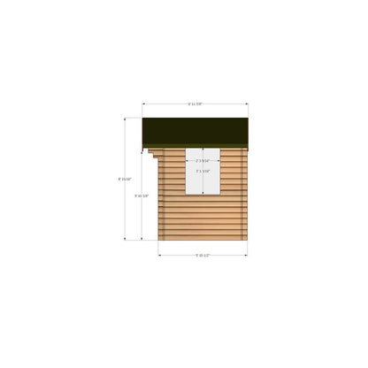 Shire Epping 6' x 10' Apex Log Cabin - Budget 28mm Cladding Tongue & Groove