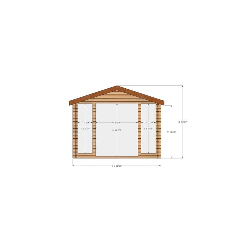 Shire Epping 6' x 10' Apex Log Cabin - Budget 28mm Cladding Tongue & Groove