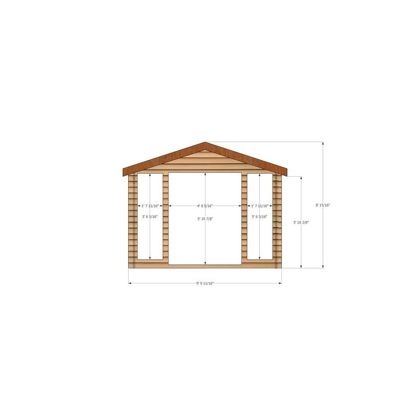 Shire Epping 8' x 10' Apex Log Cabin - Classic 28mm Cladding Tongue & Groove