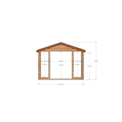 Shire Epping 8' x 10' Apex Log Cabin - Classic 28mm Cladding Tongue & Groove