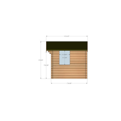 Shire Epping 8' x 10' Apex Log Cabin - Classic 28mm Cladding Tongue & Groove