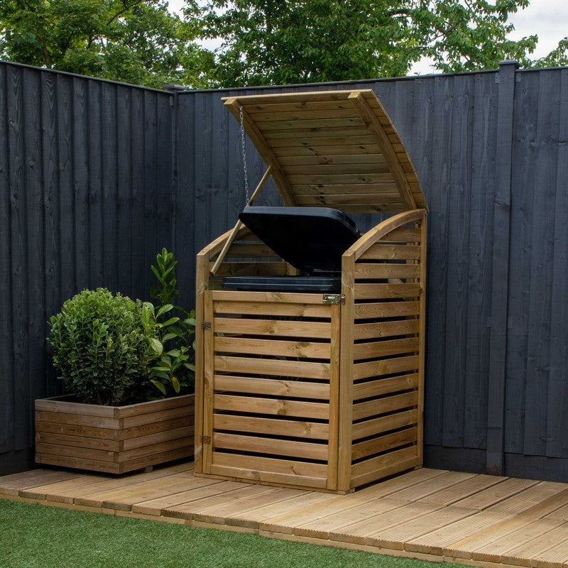 Mercia 2' 7" x 2' 7" Curved Bin Store - Premium Pressure Treated Slatted