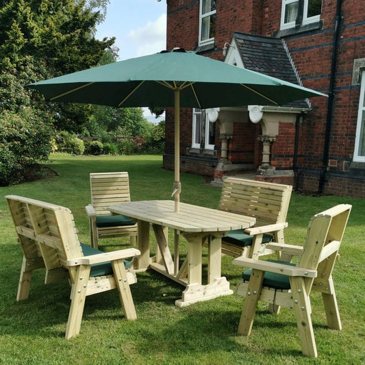 Ergo Garden Patio Dining Set by Churnet Valley - 6 Seat