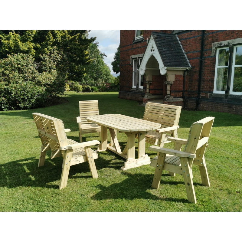 Ergo Garden Patio Dining Set by Churnet Valley - 6 Seat