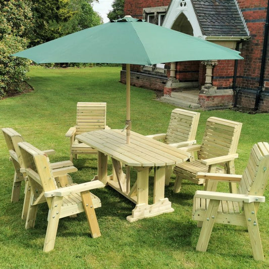 Ergo Garden Patio Dining Set by Churnet Valley - 6 Seats