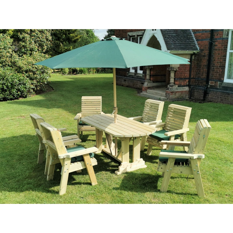 Ergo Garden Patio Dining Set by Churnet Valley - 6 Seats